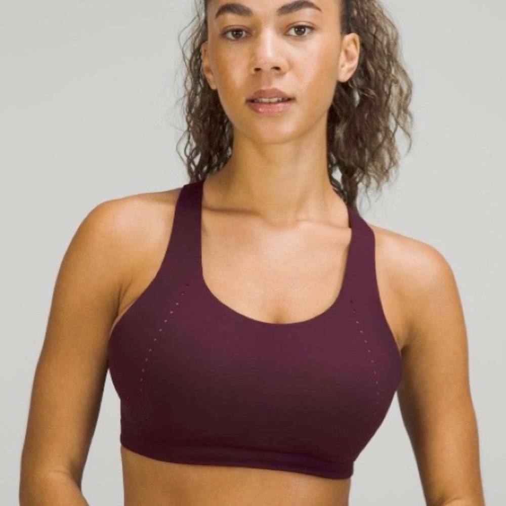 Lululemon AirSupport Bra High Support Size 34D Purple Ultralu Sports Bra Running